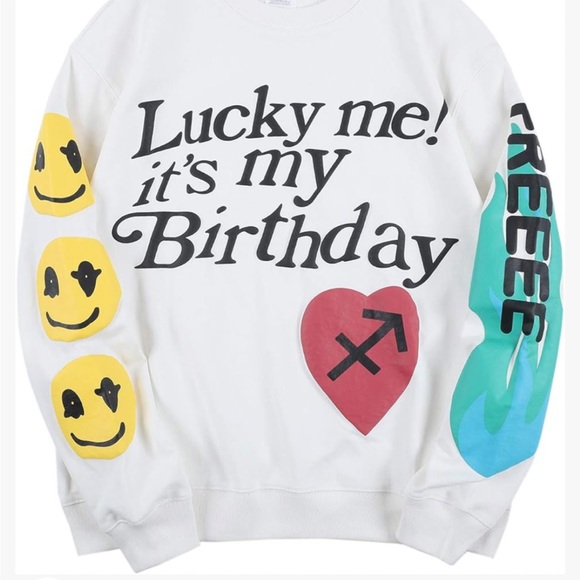Yeezy Inspired Lucky Me It’s My Birthday Kanye West Sweatshirt - Picture 2 of 7
